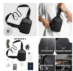 Men's Durable Nylon Sling Bag | Compact Anti-Theft Crossbody Travel Bag 4