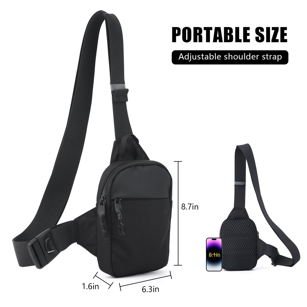 Men's Durable Nylon Sling Bag | Compact Anti-Theft Crossbody Travel Bag 5