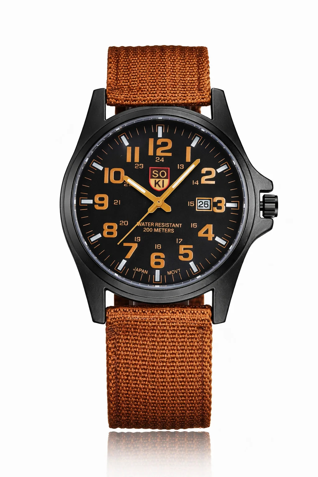 Men's Durable Nylon Tactical Field Watch | Rugged Quartz Military Timepiece 1