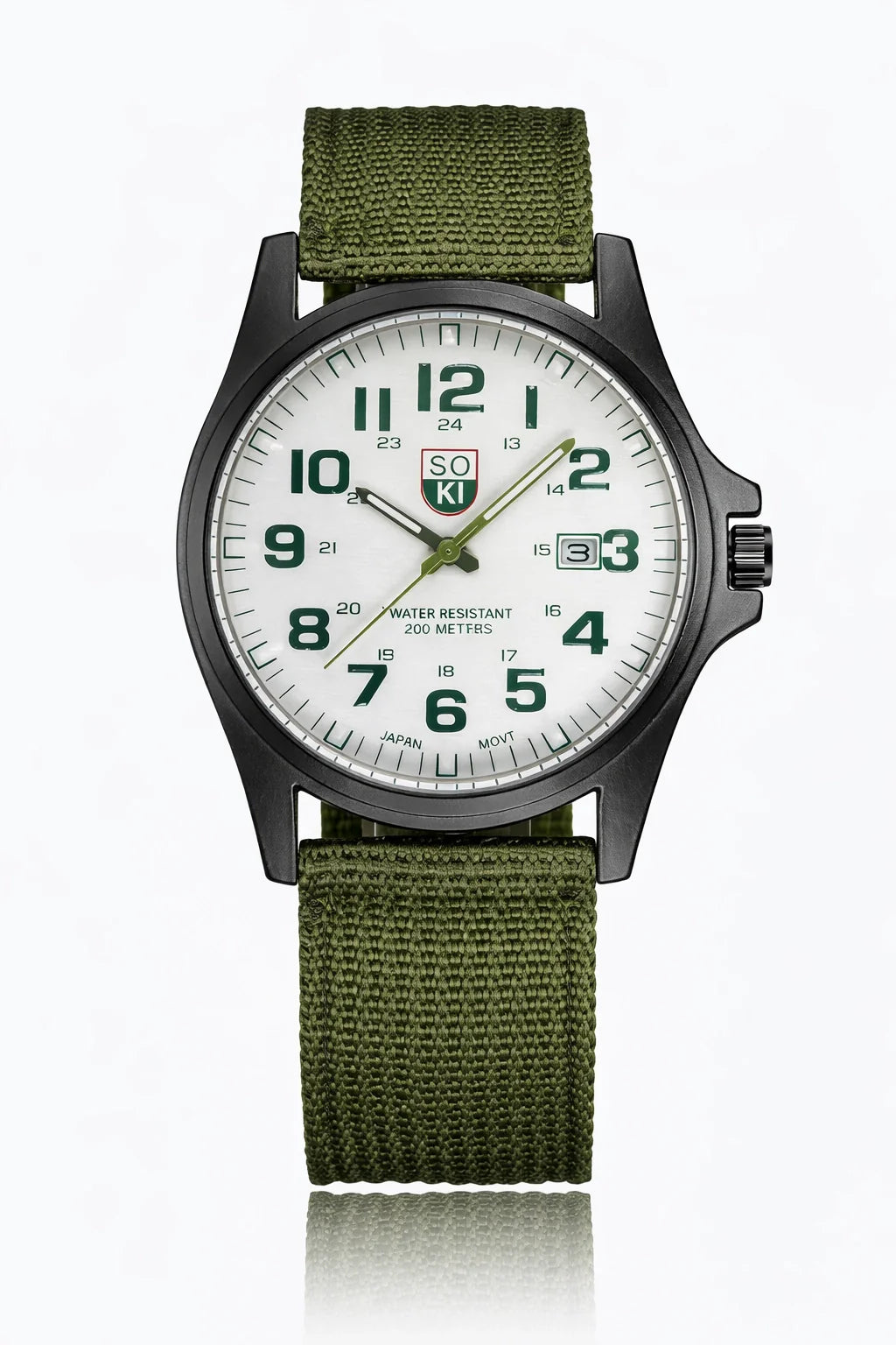 Men's Durable Nylon Tactical Field Watch | Rugged Quartz Military Timepiece 2