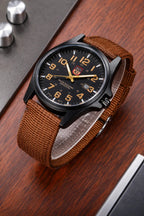 Men's Durable Nylon Tactical Field Watch | Rugged Quartz Military Timepiece 4