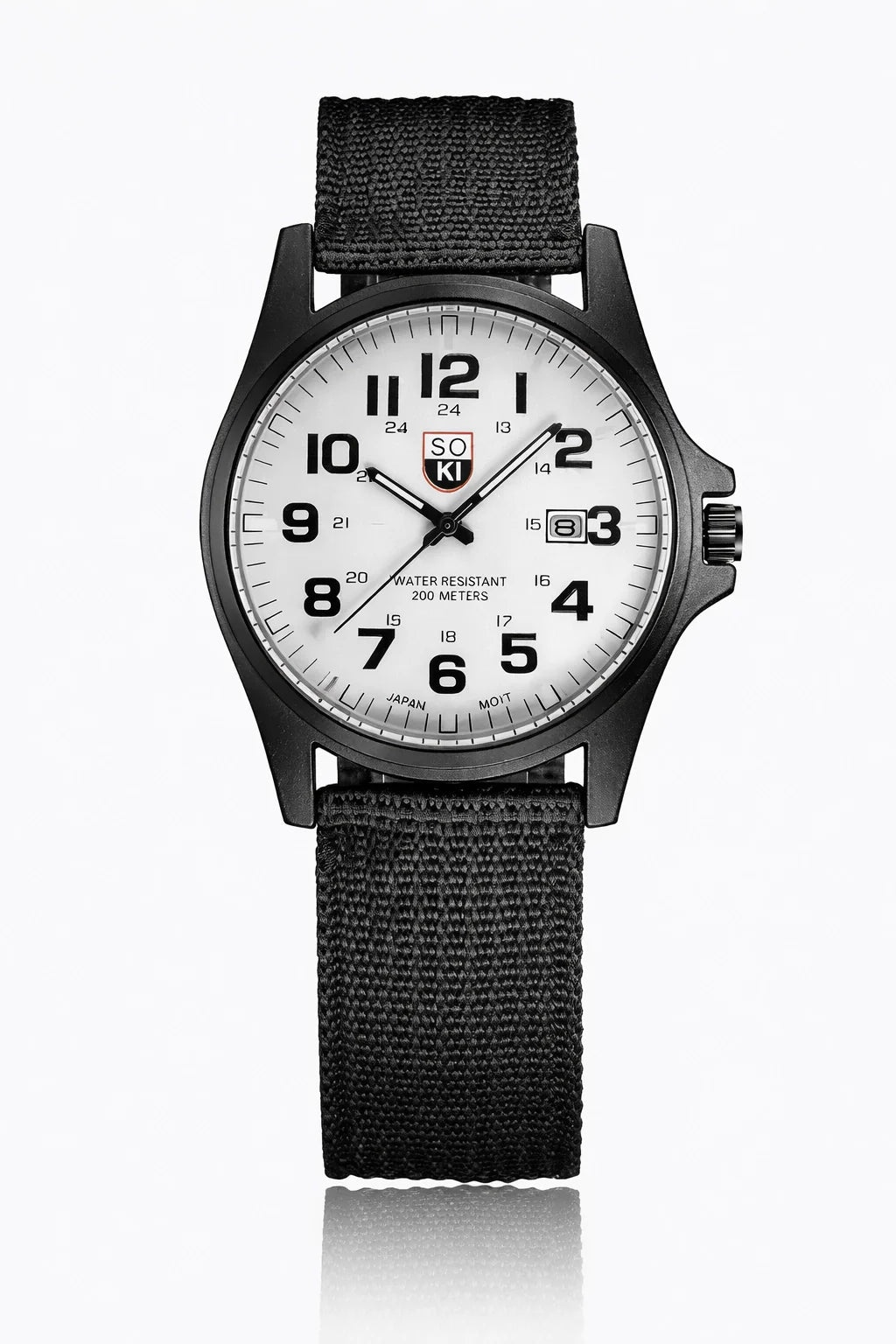 Men's Durable Nylon Tactical Field Watch | Rugged Quartz Military Timepiece 8