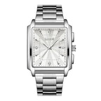 Men's Elegant Stainless Steel Watch | Bold Square Case with Reliable Quartz Movement 1