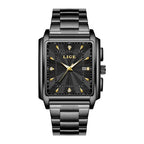 Men's Elegant Stainless Steel Watch | Bold Square Case with Reliable Quartz Movement 3