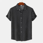 Men's Lightweight Polyester Hawaiian Shirt | Stylish Polka Dot Summer Top 2
