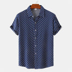 Men's Lightweight Polyester Hawaiian Shirt | Stylish Polka Dot Summer Top 4