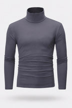Men's Thermal Polyester Blend Shirt | Comfortable Slim Fit Long Sleeve Top | Autumn Winter Essential 1