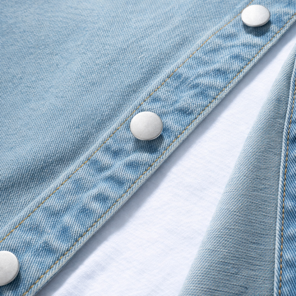 Men's Vintage Twill Denim Overshirt | Relaxed Fit Lightweight Spring Jacket 3