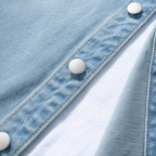 Men's Vintage Twill Denim Overshirt | Relaxed Fit Lightweight Spring Jacket 3