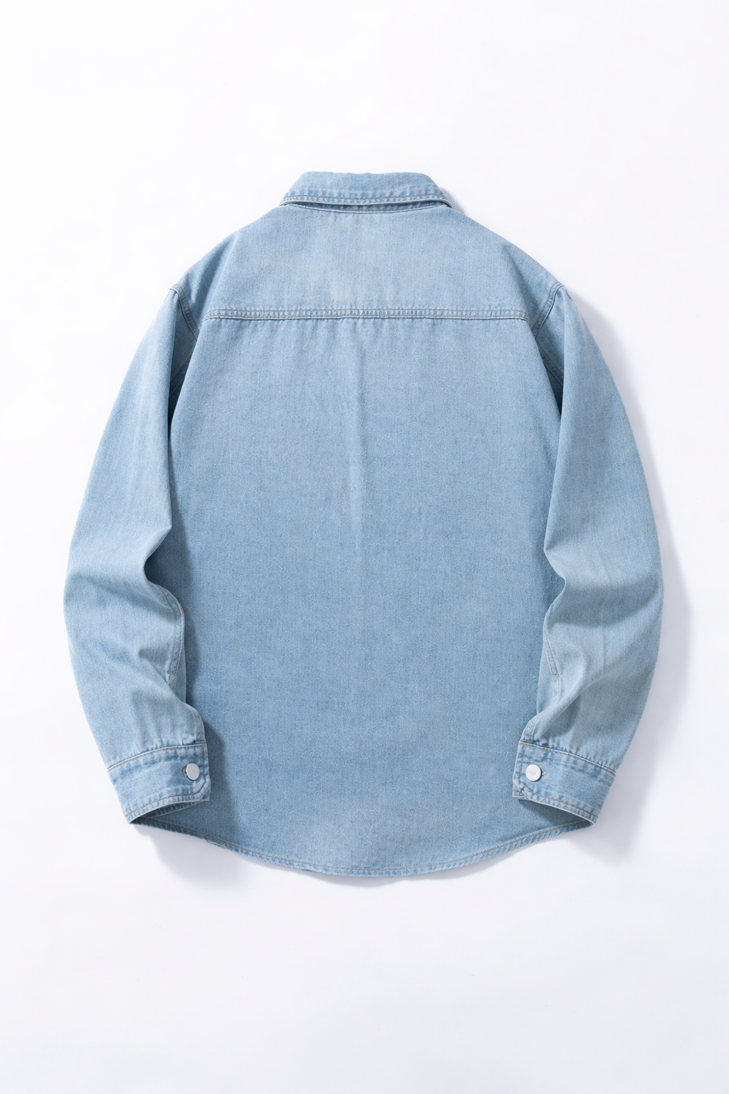 Men's Vintage Twill Denim Overshirt | Relaxed Fit Lightweight Spring Jacket 4