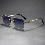 Unisex Lightweight Rimless Square Sunglasses | Modern UV400 Protection Fashion Accessory 2