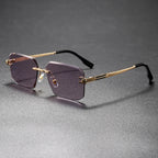 Unisex Lightweight Rimless Square Sunglasses | Modern UV400 Protection Fashion Accessory 3
