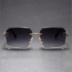 Unisex Lightweight Rimless Square Sunglasses | Modern UV400 Protection Fashion Accessory 4