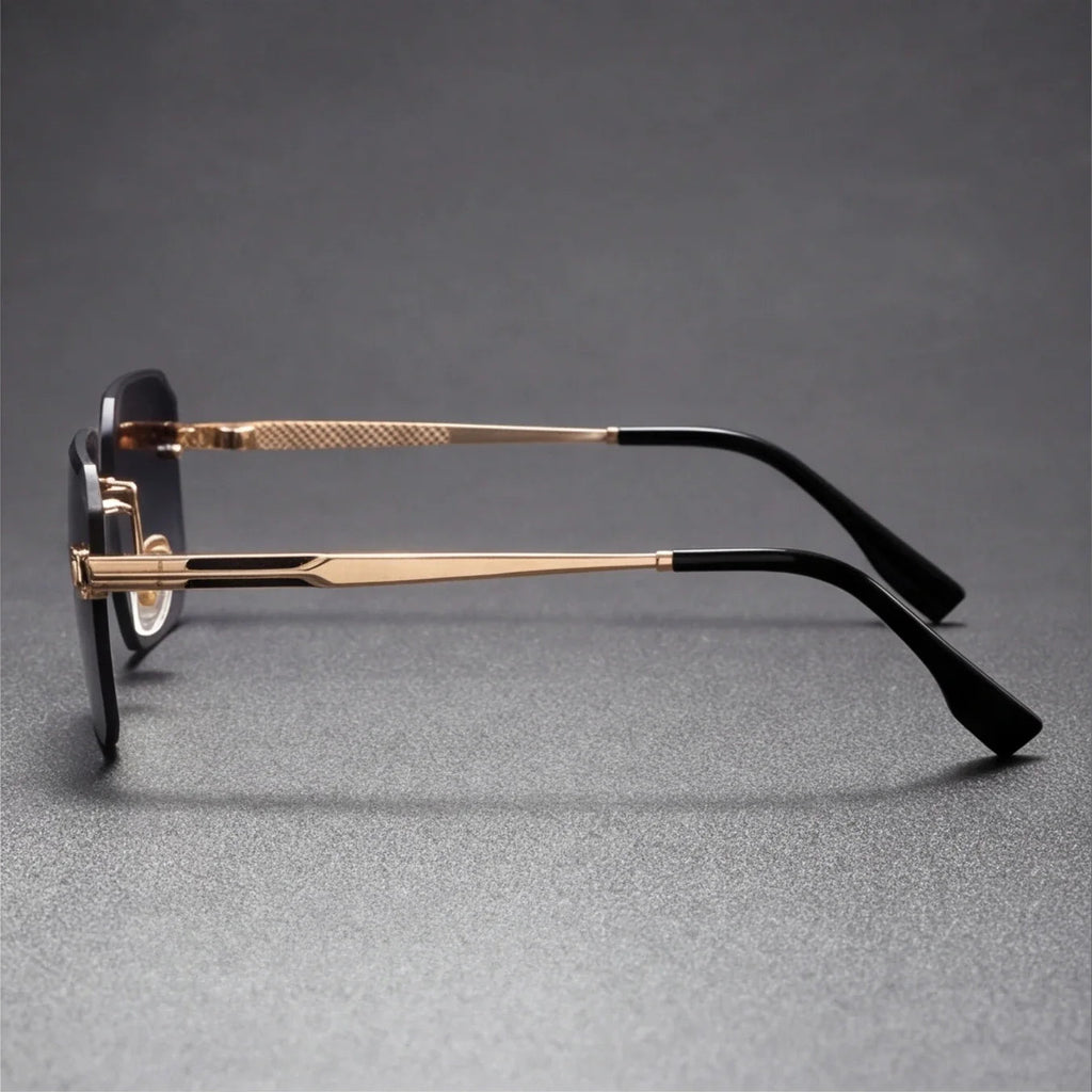 Unisex Lightweight Rimless Square Sunglasses | Modern UV400 Protection Fashion Accessory 5
