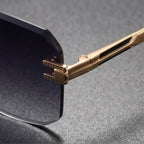 Unisex Lightweight Rimless Square Sunglasses | Modern UV400 Protection Fashion Accessory 6