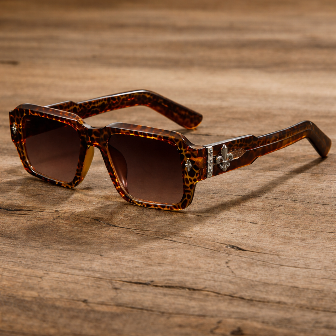 Unisex Retro Leopard Print Sunglasses | Bold Vintage Fashion Eyewear with UV400 Protection 2