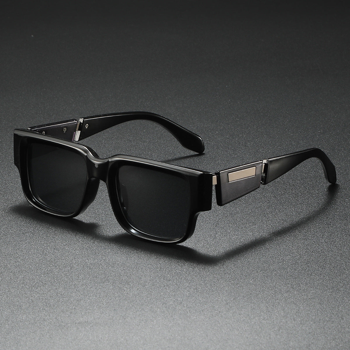 Unisex Retro Plastic Sunglasses | Oversized Thick Frame with UV400 Protection | Stylish Minimalist Eyewear 0