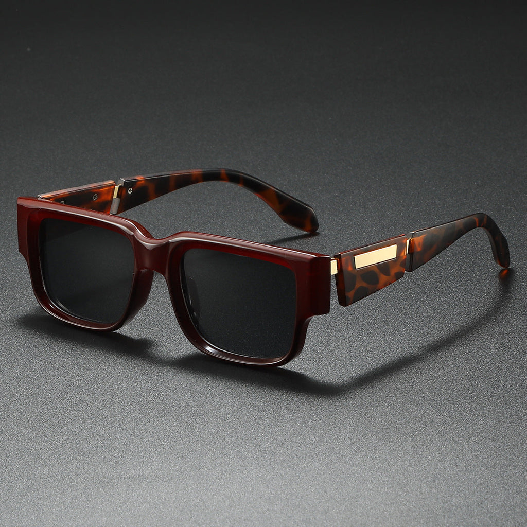 Unisex Retro Plastic Sunglasses | Oversized Thick Frame with UV400 Protection | Stylish Minimalist Eyewear 1