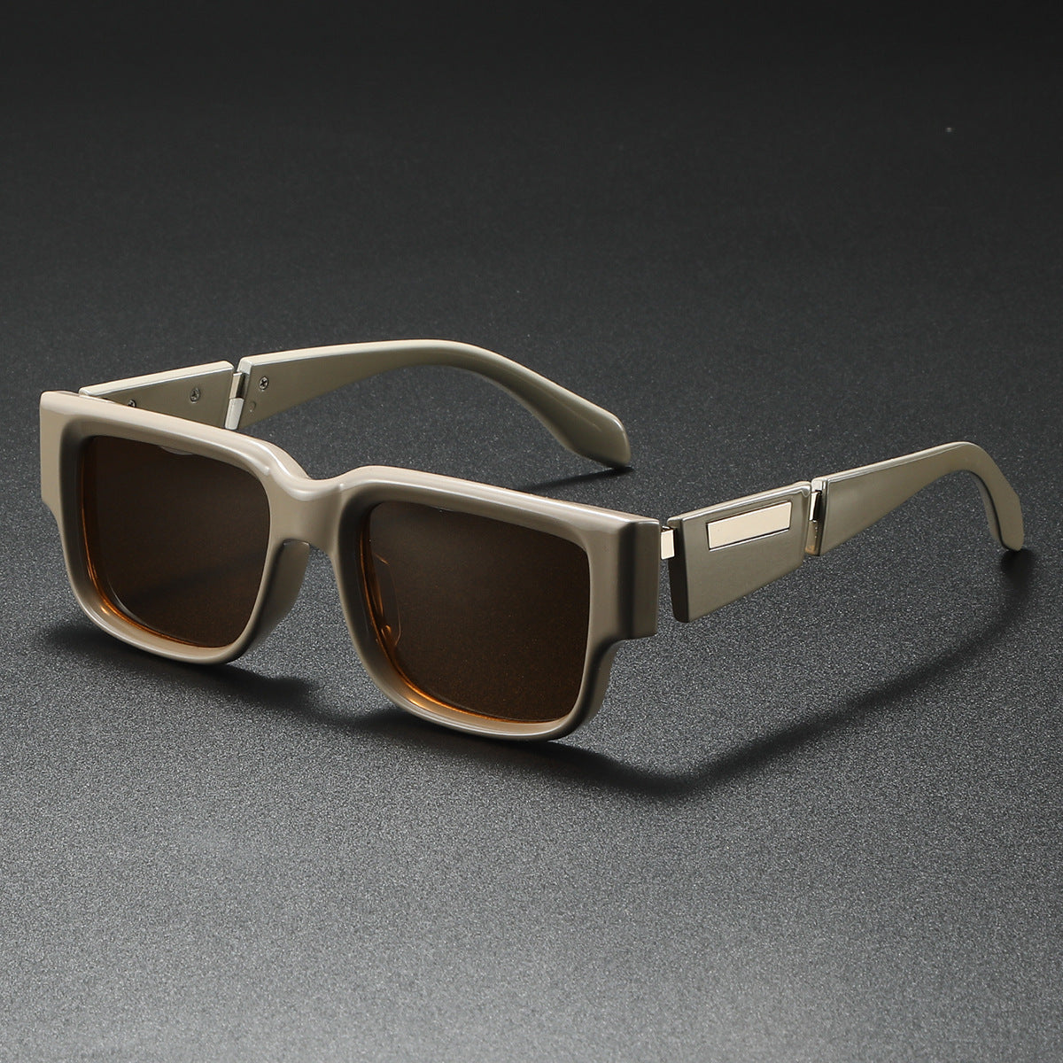 Unisex Retro Plastic Sunglasses | Oversized Thick Frame with UV400 Protection | Stylish Minimalist Eyewear 4