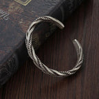 Women's Silver Cuff Bracelet | Intricate Braided Design Adjustable Jewelry 5